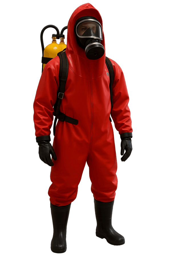 Kemikaalisuojapuku divetex red